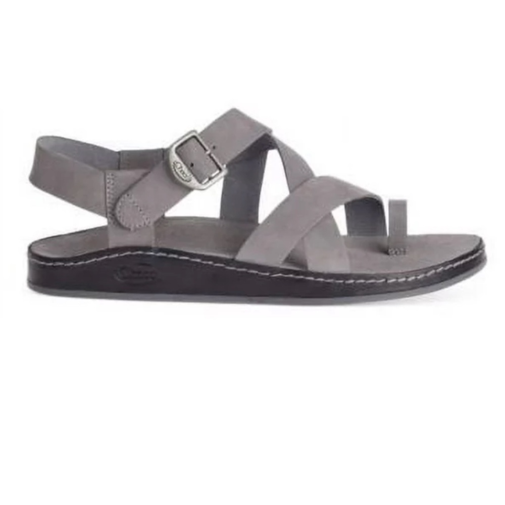 Chaco Women's Gray Leather Strappy Sandals